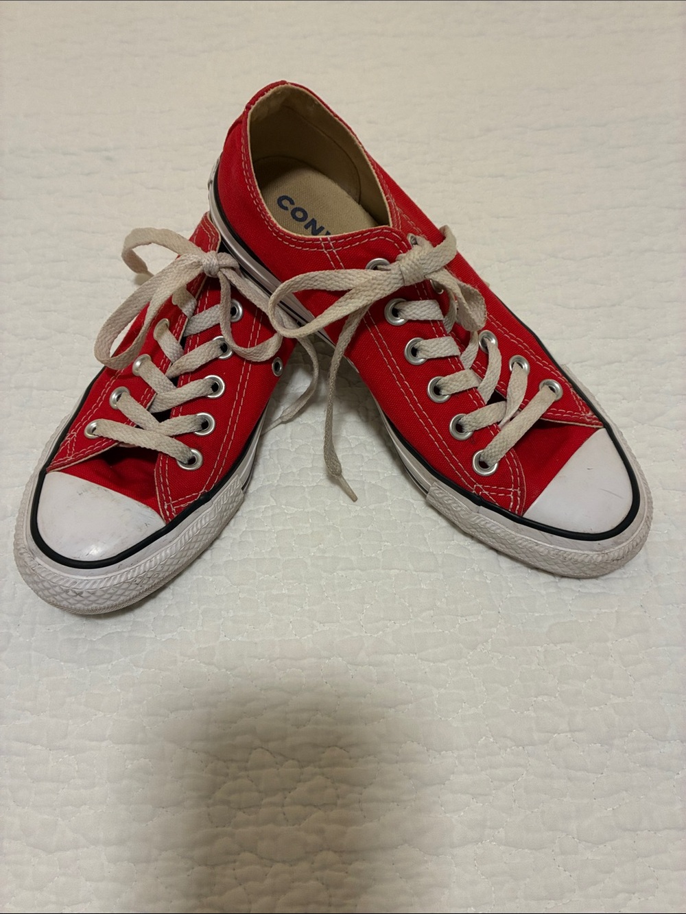 Converse Chuck Taylor Kids Red Canvas Low Top Sneakers Size 4.5